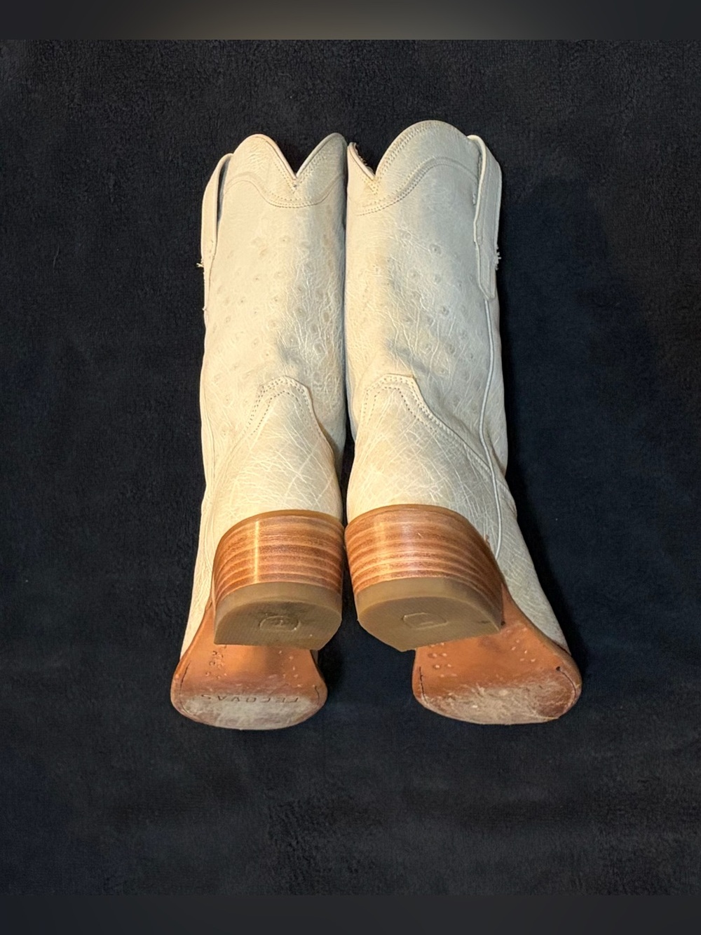 LIMITED RELEASE Tecovas Chloe Pearl Smooth Ostrich Cowgirl Boots - Picture 5 of 8